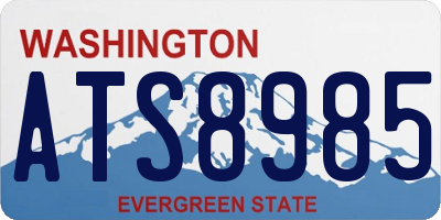 WA license plate ATS8985