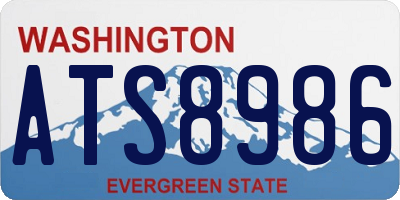 WA license plate ATS8986