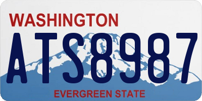 WA license plate ATS8987