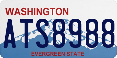 WA license plate ATS8988