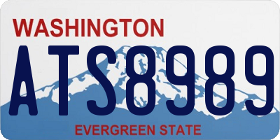 WA license plate ATS8989