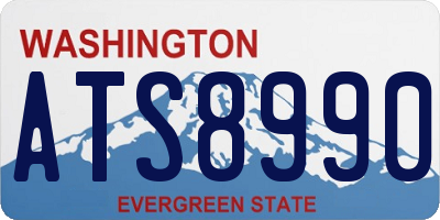 WA license plate ATS8990