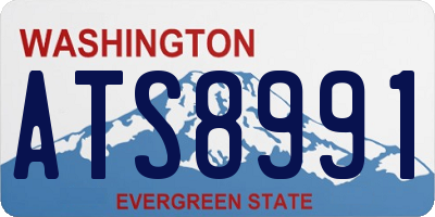 WA license plate ATS8991