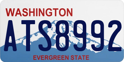 WA license plate ATS8992
