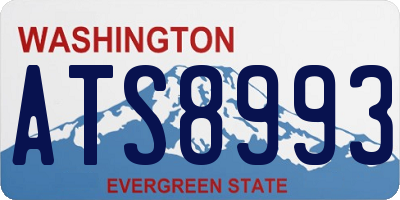 WA license plate ATS8993