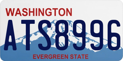 WA license plate ATS8996