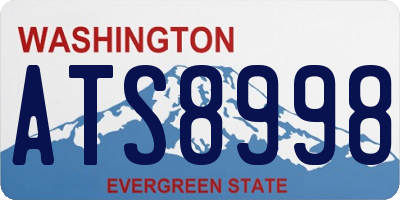 WA license plate ATS8998