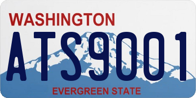 WA license plate ATS9001