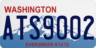 WA license plate ATS9002