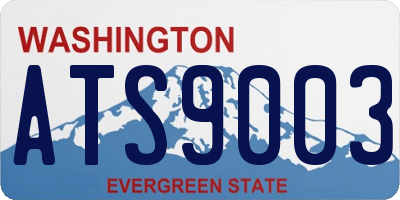 WA license plate ATS9003