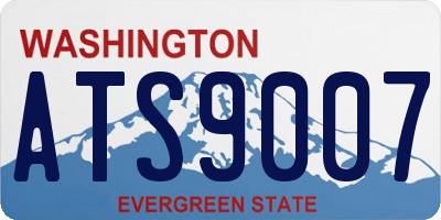 WA license plate ATS9007