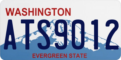 WA license plate ATS9012