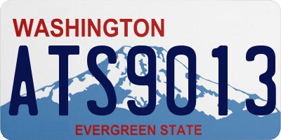 WA license plate ATS9013