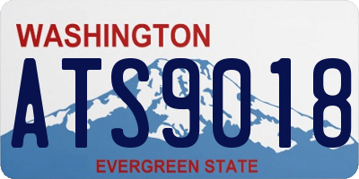 WA license plate ATS9018
