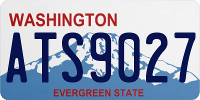 WA license plate ATS9027