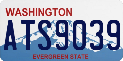 WA license plate ATS9039
