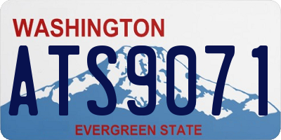 WA license plate ATS9071