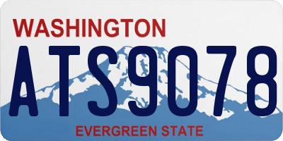 WA license plate ATS9078