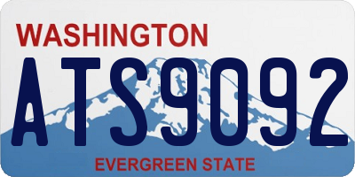 WA license plate ATS9092