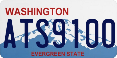 WA license plate ATS9100