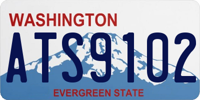 WA license plate ATS9102