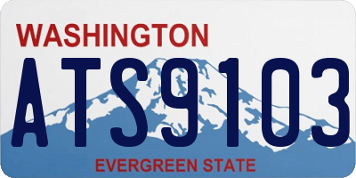 WA license plate ATS9103