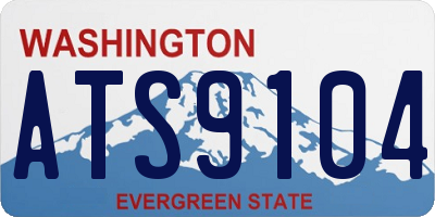 WA license plate ATS9104