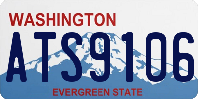 WA license plate ATS9106