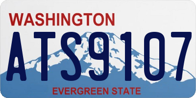 WA license plate ATS9107