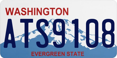 WA license plate ATS9108