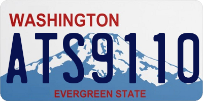WA license plate ATS9110