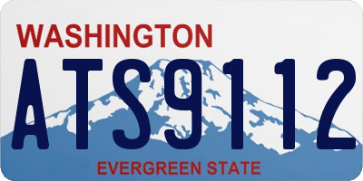 WA license plate ATS9112