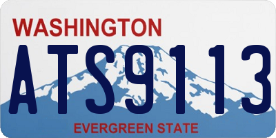 WA license plate ATS9113