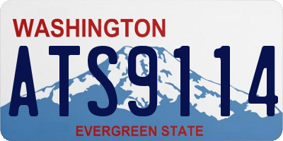 WA license plate ATS9114