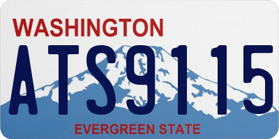 WA license plate ATS9115