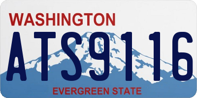 WA license plate ATS9116