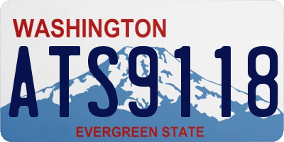 WA license plate ATS9118