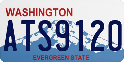 WA license plate ATS9120