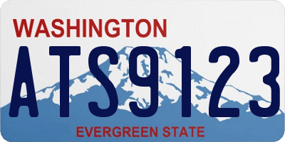 WA license plate ATS9123
