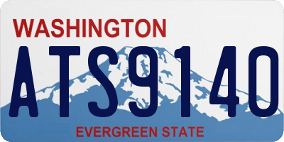 WA license plate ATS9140