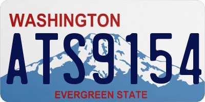 WA license plate ATS9154