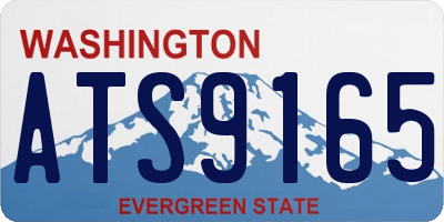 WA license plate ATS9165