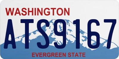 WA license plate ATS9167