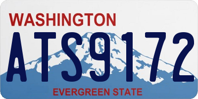 WA license plate ATS9172