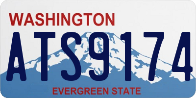 WA license plate ATS9174