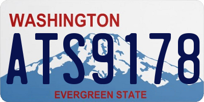 WA license plate ATS9178