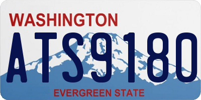 WA license plate ATS9180