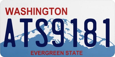 WA license plate ATS9181