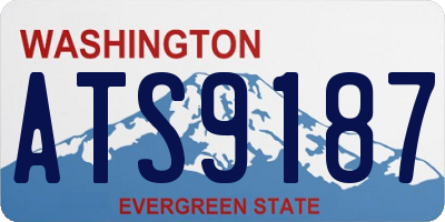 WA license plate ATS9187