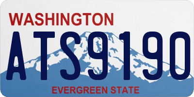 WA license plate ATS9190